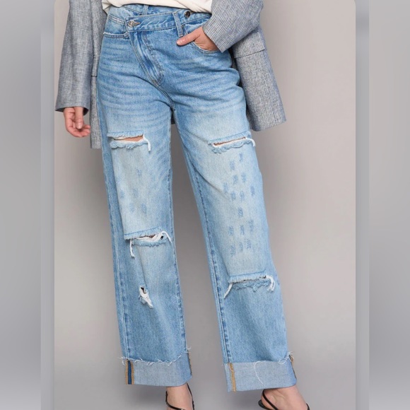 Free Nation Insane Gene Crossover Waist Straight Leg denim jeans - Picture 7 of 12